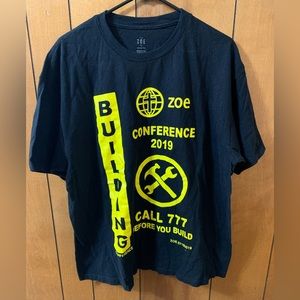 🔴 ZOE Men’s Tee Shirt Short Sleeve Top Black XL EUC